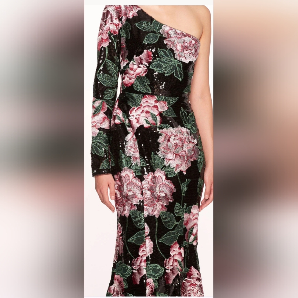 Marchesa Notte One Shoulder Gown 14
